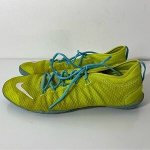 Nike Women Size 10 Free 1.0 Cross Bionic 641530-300 Yellow Running Shoe Sneakers
